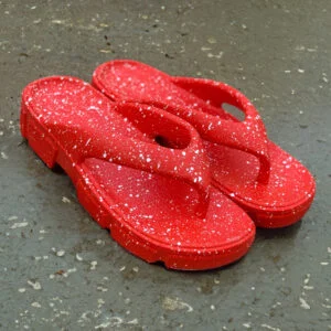 LDS-1002-Red Spray Slippers ladies1